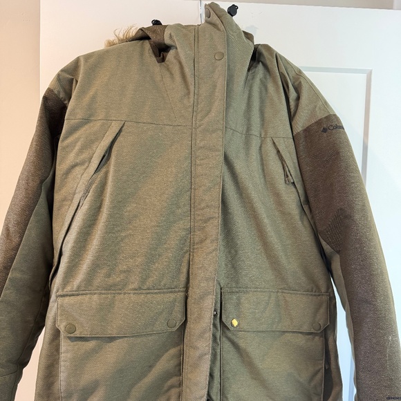 Large Columbia omni- infinity Apres Arson long down jacket with removable hood. - Picture 1 of 5
